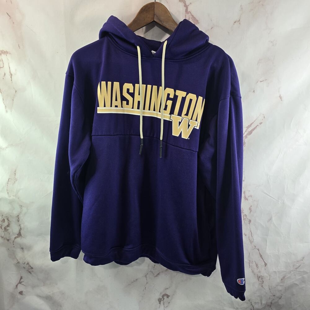 University Of Washington Hoodie Mens Medium Purple UW Dub Huskies Vintage